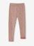 Leggings Lined in Polar Fleece for Girls BROWN LIGHT ALL OVER PRINTED+chocolate+dusky pink+printed grey 
