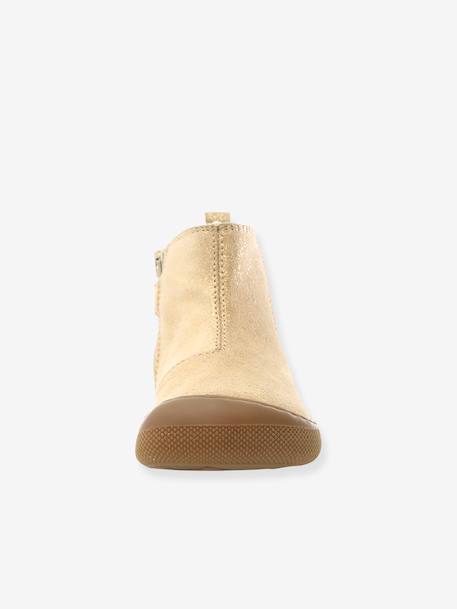 Barefoot Glitty Boots, NATURINO® brown+gold+taupe 