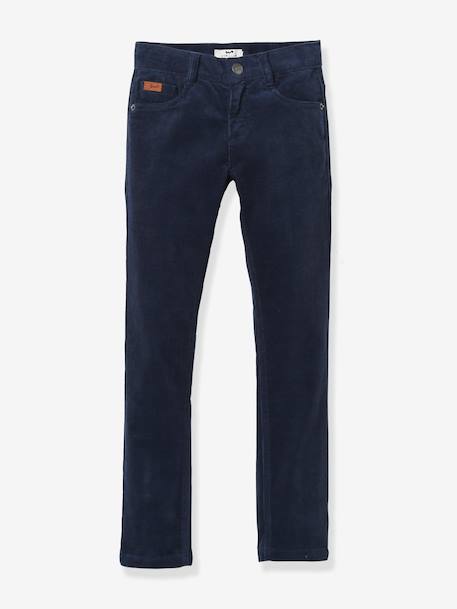 Velour Slim Fit Trousers for Boys, CYRILLUS 6399 
