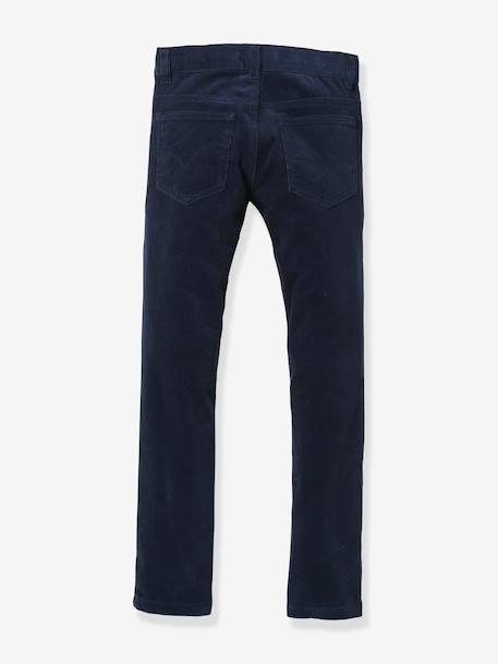 Velour Slim Fit Trousers for Boys, CYRILLUS 6399 