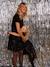 Girl's sequin Christmas dress, mother-daughter capsule black 
