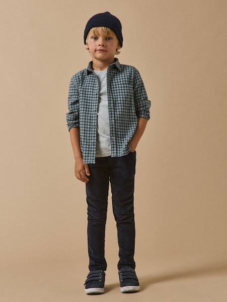 Velour Slim Fit Trousers for Boys, CYRILLUS 6399 
