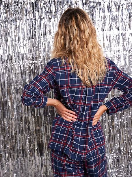 Flannel pyjamas for women - ENVIE DE FRAISE Christmas family capsule bordeaux red 