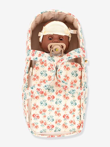 Léa baby doll with KONGES SLOJD printed moses basket multicoloured 