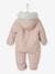 Pramsuit with Full-Length Double Opening, for Babies Pink/Print 