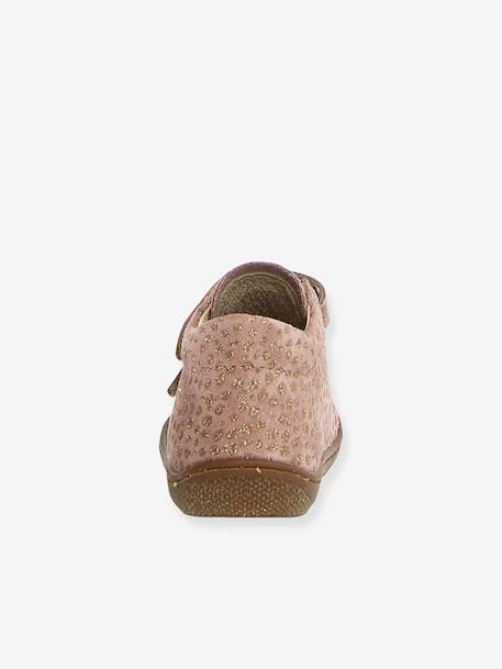 NATURINO® suede pony print baby shoes black+brown+pale pink 