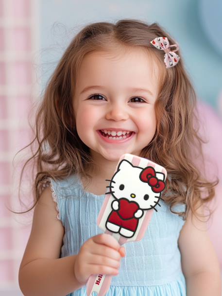 Girl's HELLO KITTY hairbrush with 3-D appliqué rose 
