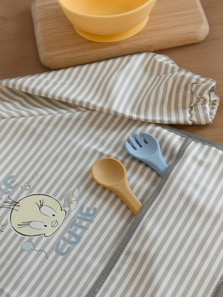 Apron bib for babies Tweety LONEY TUNES striped grey 