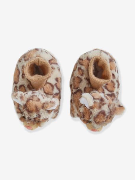 Plush Slippers for Baby Boys BEIGE MEDIUM ALL OVER PRINTED 