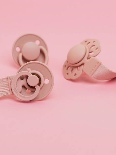 Soother clip Loop green+rose+white 