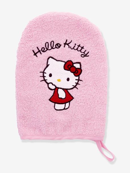 Bath Cape & Wash Mitt Gift Set, HELLO KITTY white 