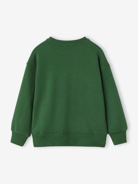 Sweatshirt with Chest Motif for Boys green+red 