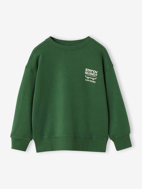 Sweatshirt with Chest Motif for Boys green+red 