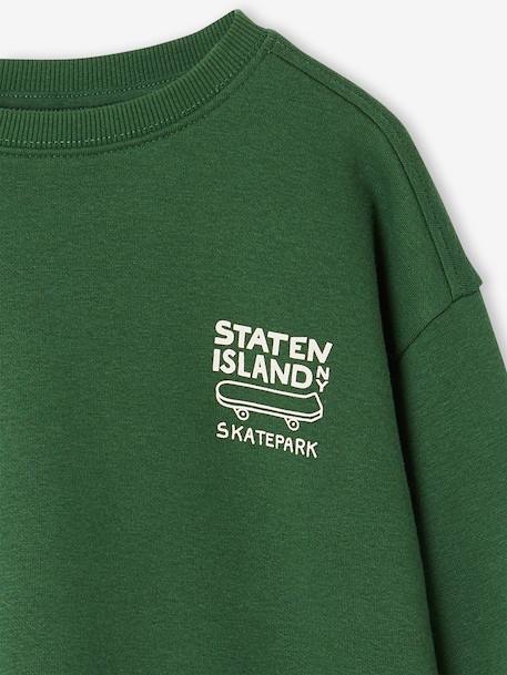 Sweatshirt with Chest Motif for Boys green+red 
