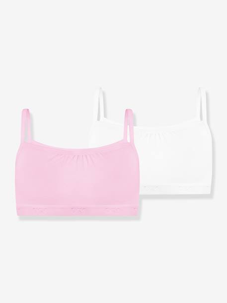 Pack of 2 girls bras Les Pockets Ecodim black+rose 