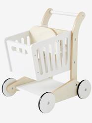 -Wooden Shopping Trolley