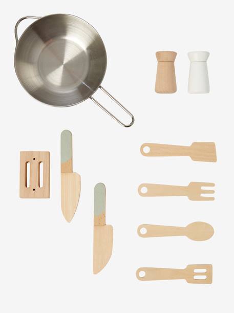 Wooden Design Kitchen - FSC®100 Certified caramel+Light Blue 