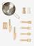 Wooden Design Kitchen - FSC®100 Certified caramel+Light Blue 