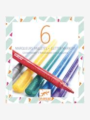 Toys-Arts & Crafts-Painting & Drawing-6 Glitter Felt Tips, by DJECO
