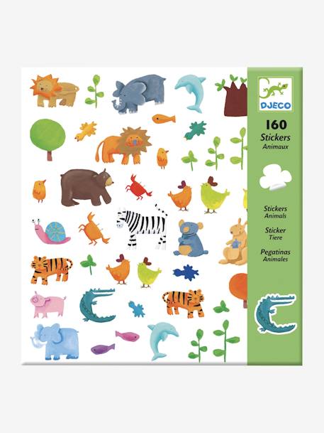 160 Animals Stickers, by DJECO Multi 