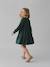 Polka Dot Dress in Cotton Gauze for Girls fir green+pecan nut+plum+sage green 