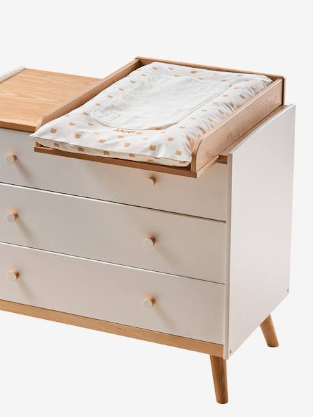 Changing table compatible with 42 and 52 cm deep chests of drawers wood 