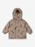 Heart print waterproof windcheater jacket Mismou KONGES SLOJD grey+rose 