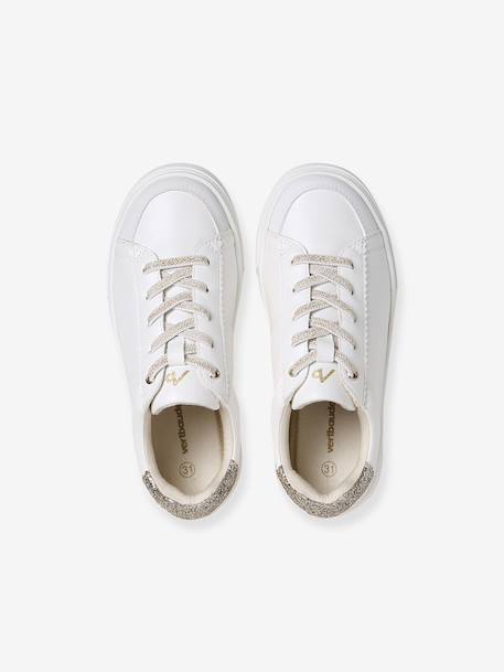 Synthetic Trainers for Girls printed white 