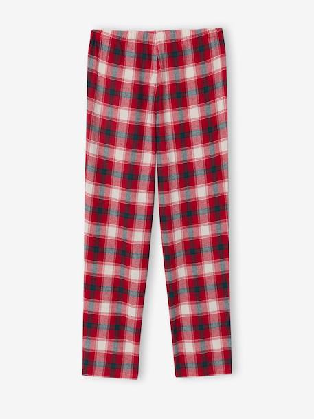 Women's flannel pyjamas, Christmas capsule chequered red 