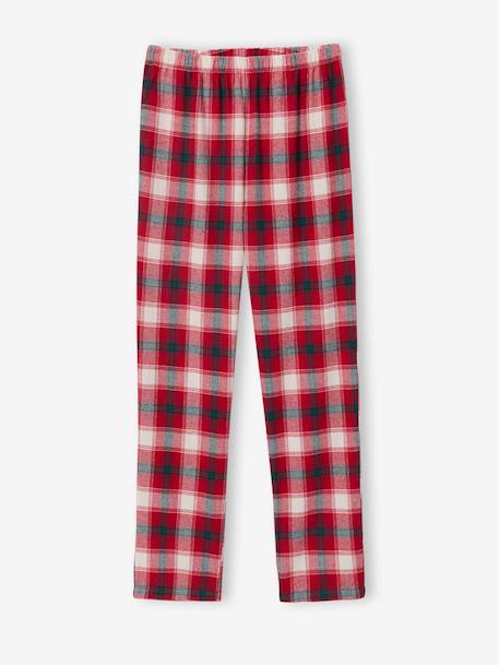 Women's flannel pyjamas, Christmas capsule chequered red 