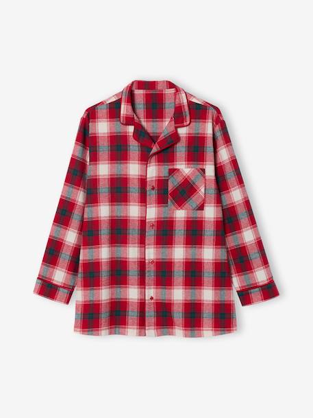 Women's flannel pyjamas, Christmas capsule chequered red 