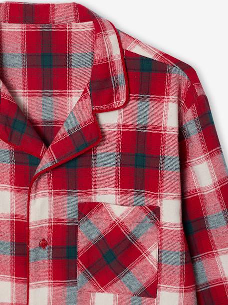 Women's flannel pyjamas, Christmas capsule chequered red 