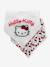 Pack of 2 Hello Kitty baby bandana bibs in cotton gauze white 