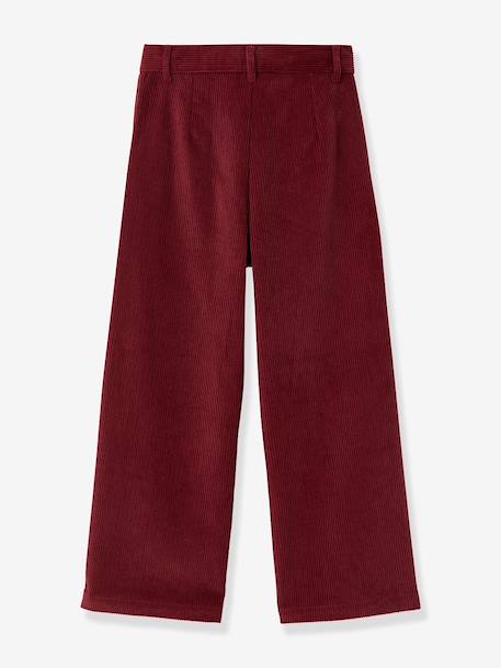 CYRILLUS wide-leg trousers beige+navy blue+raspberry pink 