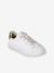 Synthetic Trainers with Laces, for Girls printed white 