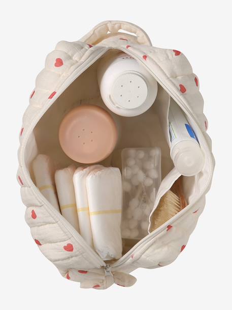 Mama Cotton Gauze Toiletry Bag ecru+hazel+printed beige+white 