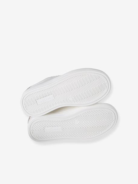 Synthetic Trainers with Laces, for Girls printed white 