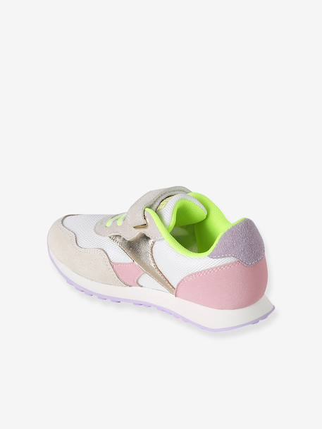 Trainers with Hook-&-Loop Fasteners & Elasticated Laces set pink 