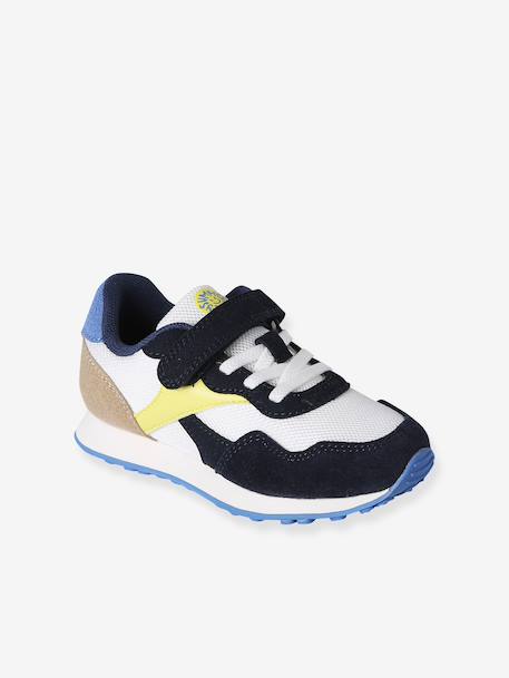 Trainers with Hook-&-Loop Fasteners & Elasticated Laces for Boys set blue 