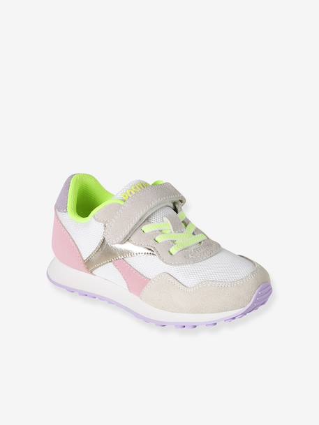 Trainers with Hook-&-Loop Fasteners & Elasticated Laces set pink 