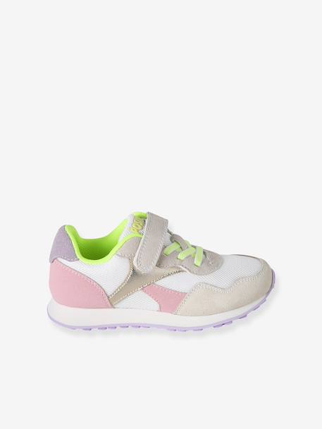 Trainers with Hook-&-Loop Fasteners & Elasticated Laces set pink 