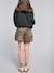 Oversized Leopard Print Slogan Sweatshirt for Girls, JONEN anthracite+bordeaux red 