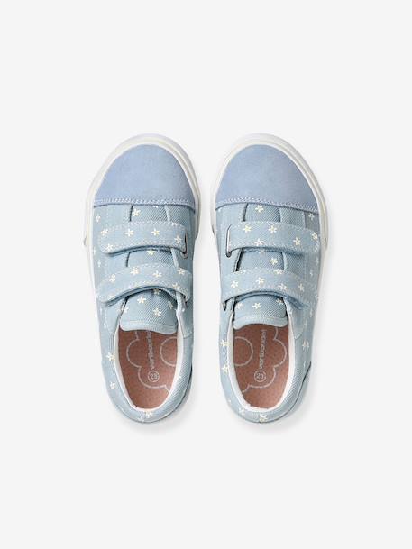 Synthetic trainers with touch 'n' close fastening for babies denim blue 