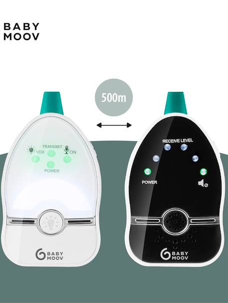 Easy Care Audio Monitor, 500 m Range, by BABYMOOV White 