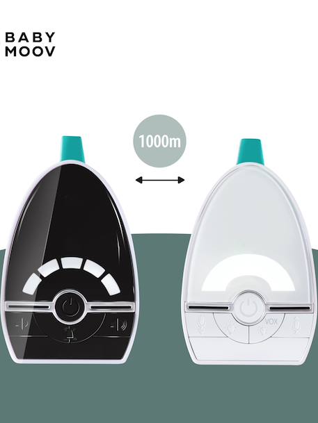 Easy Care Audio Monitor, 1,000 m range, by BABYMOOV White 