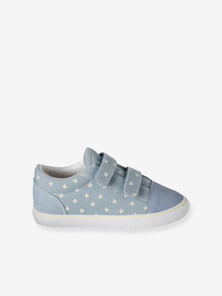 Synthetic trainers with touch 'n' close fastening for babies denim blue 