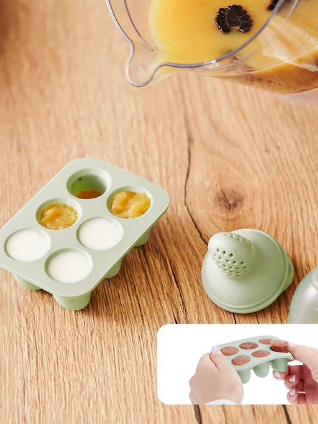 Set Containing Silicone Containers & Nibbler green 