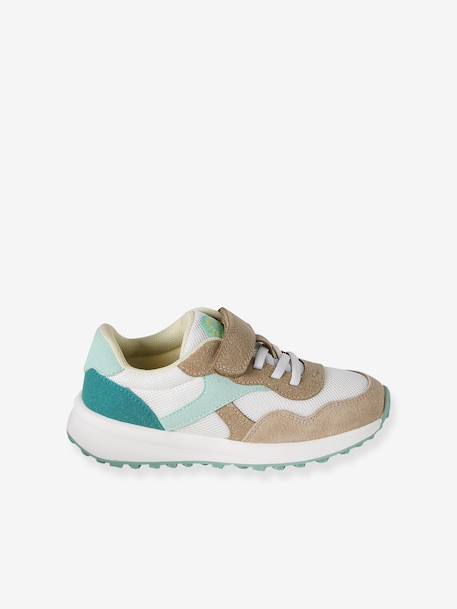 Elasticated Synthetic Trainers for Children set beige+set pink 