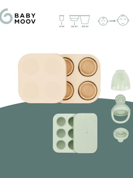 Set Containing Silicone Containers & Nibbler green 