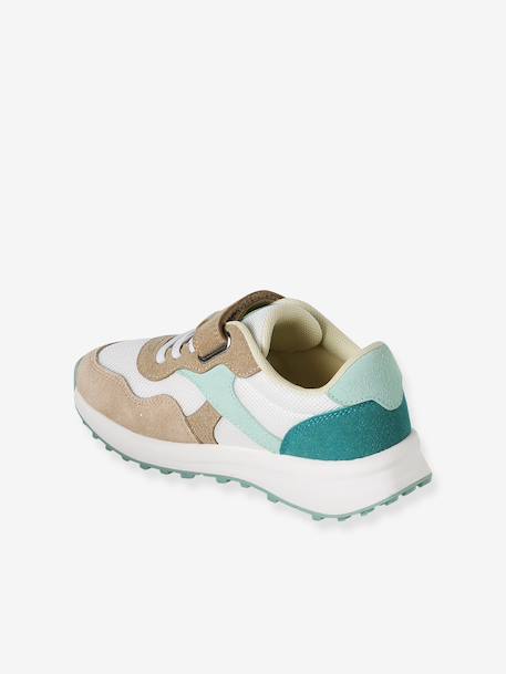 Elasticated Synthetic Trainers for Children set beige+set pink 